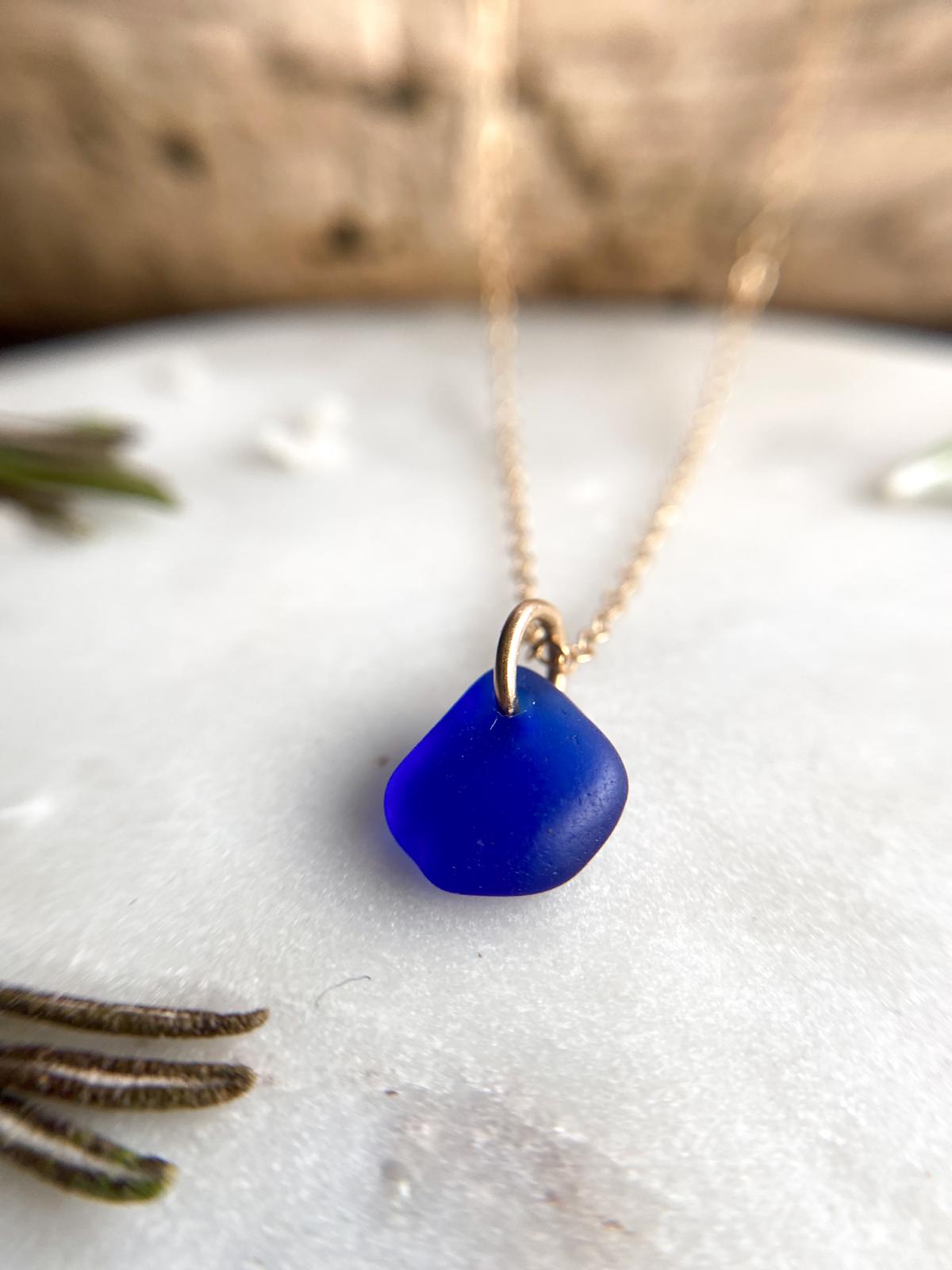 Gold Filled Sea Glass Necklace