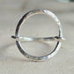 Open Circle Ring - Hammered Silver Ring