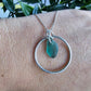 Circle of Light - Silver Sea glass Pendant