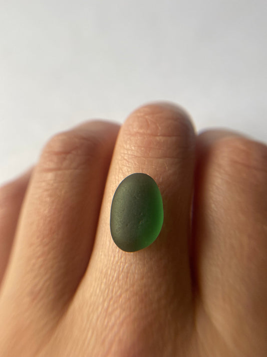 Teal Sea Glass Custom Made Ring