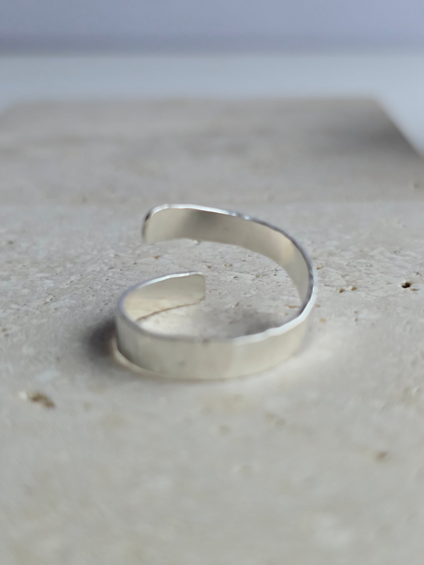 Changing Tides Ring- Hammered Silver Ring