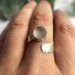 Changing tides Sea Foam coloured sea glass adjustable Ring