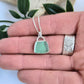 Sterling Silver Sea Foam Sea glass pendant